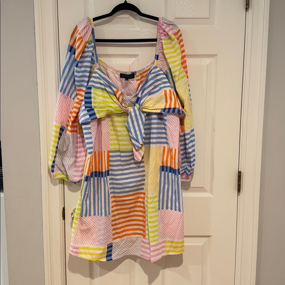 Eloquii Multicolor Striped dress